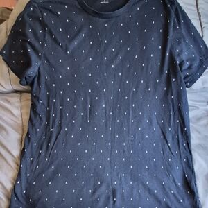 Old Navy Navy Blue Short Sleeve Tee with White Anchor Pattern